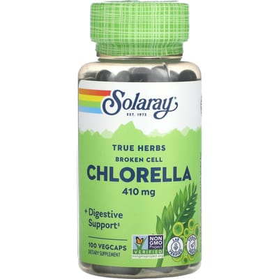 True Herbs, Celwand Verpulverde Chlorella, 410Mg, 100 Plantaardige Capsules