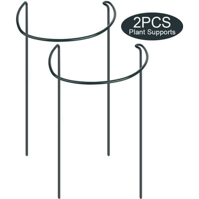 Support Plante Tuteur Plante Anneau Support Plante Demi-Rond Support Fleur Jardin Tuteurs Plante 25*40cm black