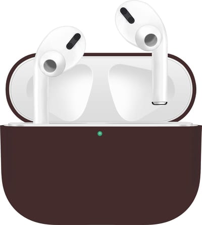 KELERINO. Siliconen Case geschikt voor Apple AirPods Pro - Hoesje - Bruin