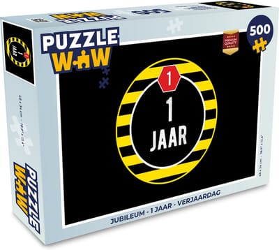 Puzzel Jubileum - 1 Jaar - Verjaardag - Legpuzzel - Puzzel 500 stukjes