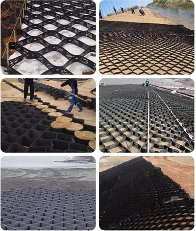 Grindrooster Bodemstabilisatie - Opritten Net Bestrating - Opritten Versterken - Hoge Draagkracht - 3 x 7 m - Zwart