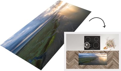 Keukenloper - Loper keuken - Waddeneilanden - Water - Lucht - 120x50 cm - Keukenloper vinyl