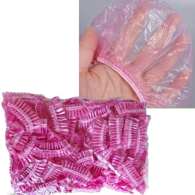 CHPN - Wegwerp Douchemuts - Douche muts - Badmuts - Shower caps - Douche cap - Shower cap - Haarmuts - Droge haren tijdens het douchen - Haarverfmuts - 50 stuks - Wegwerp - Roze