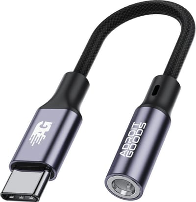 AdroitGoods USB-C naar 3,5mm Aux Adapter - Compatibel met Samsung, Huawei, Xiaomi