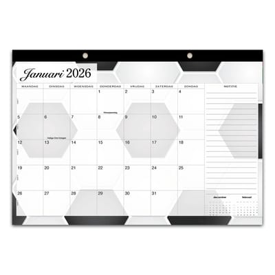 Huurdies® Kalender 2026 – 18 Maanden Bureauplanner & Wandkalender – A3 Formaat (42x30 cm) – Met Weeknummers, Feestdagen & Notities – Januari 2026 t/m Juni 2027