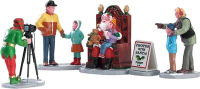 Lemax - Photos With Santa -  Set Of 5 - Kersthuisjes & Kerstdorpen