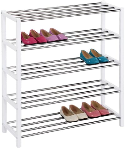 Schoenenrek DUBLIN met 5 planken – Wit