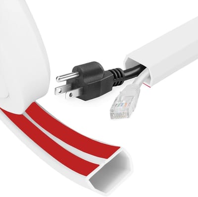 Flexibele Kabelgoot - Kabelbescherming Vloer - Kantoor Thuis - Zelfklevend PVC - 3 Meter Lengte - Wit