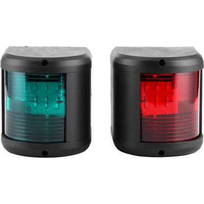 12V LED Navigatieverlichting Waterdicht Groene Stuurboord Rode Bakboord Lamp voor Marine Boot Jacht Zwart