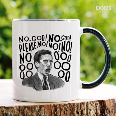 The Office No God Mok - The office - Dunder Mifflin - Cadeau voor vriendin - Cadeau voor haar - Cadeau voor hem - Valentijn cadeautje voor haar - Grappige cadeau - Mokken - Cadeau voor man - Cadeau voor vrouw - Valentijn cadeautjes - Koffiekopjes