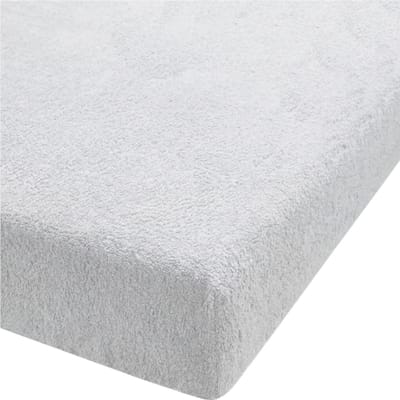 Mammoet Molton Hoeslaken Willow 180 x 210 cm - tot 30 cm matrasdikte - waterafstotende coating - 45% katoen & 55% polyester - blauw