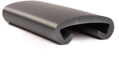 Rubbermagazijn - Trapleuningprofiel - PVC - antraciet grijs - BxH=40x8mm - Lengte 25 meter