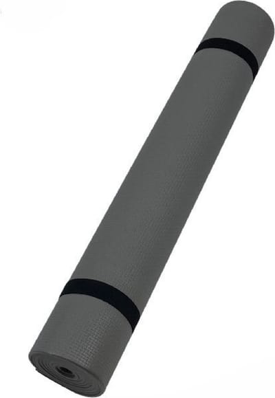 Fitnessmat - Yogamat - Sportmat - 173x60x0.6 cm - Antislip - Thuisfitness - Fitness - Sport - Grijs