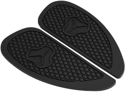 Allecto - Qiilu Tank Traction Pads - Anti-Slip Pad voor Retro Motorfiets (Zwart)