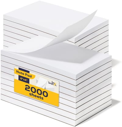20 stuks kladblokken 4x6 inch – 100 vellen per blok – witte notitieblokken met scheurbare velletjes – ideaal voor notities en takenlijsten