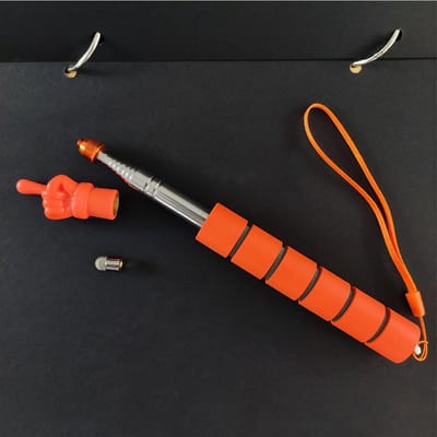 Leswijzer Stok - Aanwijsstok - Lesgeven - Uitschuifbaar - Tot 60 cm - Zilver