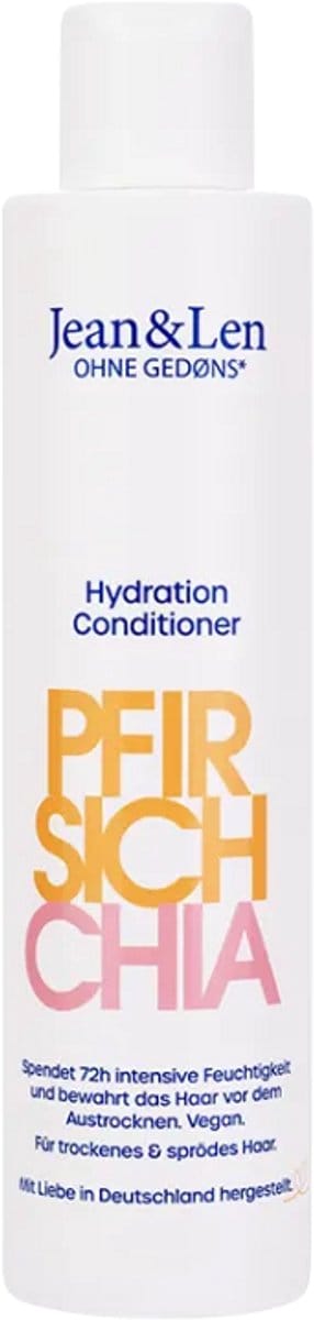 Jean & Len Conditioner met Perzik & Chiazaad 300 ml - zonder siliconen, microplasticvrij, vegan, dierproefvrij, voor normaal tot droog haar