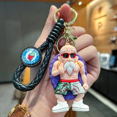 Anime Dragon Ball Sleutelhanger Z Super Saiyan Son Goku Bulma Broly Piccolo Majin Buu Serie Kawaii Tas Hanger Sleutelhanger Speelgoed Cadeaus brown