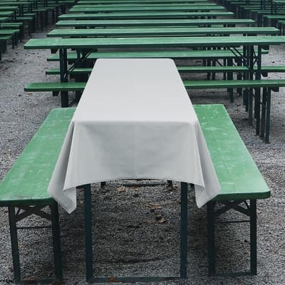4x Lichtgrijs Polyester Biertafelkleed 250x100 cm - Universeel & Stevig Tafelkleed voor Bierbanken