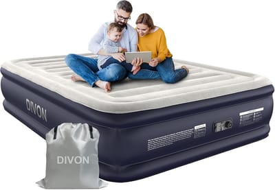 Opblaasbaar Queen luchtmatras met ingebouwde pomp - 18" verhoogde zelfopblazende matras, 2 minuten inflatie, 660 lbs max draagvermogen