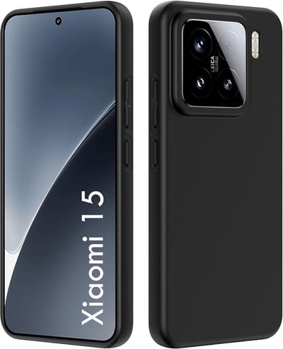 Casemania Hoesje Geschikt voor Xiaomi 15 - Zwart - Siliconen Back Cover