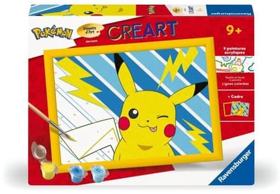 CreArt Kids 18x24cm Pikachu Éclair - Schilderen op nummer - Vanaf 7 jaar - 25905 Ravensburger