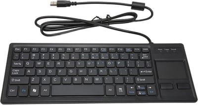 Bedraad Toetsenbord met Touchpad USB2.0-verbinding - Draagbaar Compact Toetsenbord met HUB-functie .