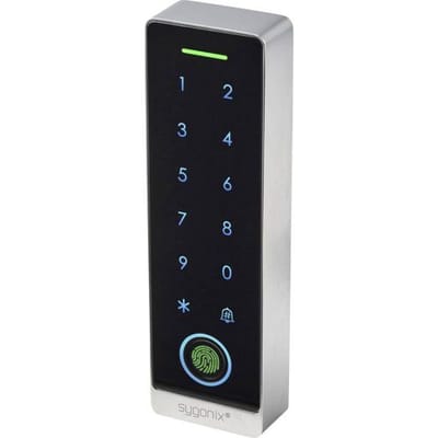 Sygonix SY-7372602 Toegangsysteem met vingerafdruk/RFID Opbouw (op muur) 12 V/DC, 18 V/DC IP66 Met verlicht toetsenbord, Met touchscreen