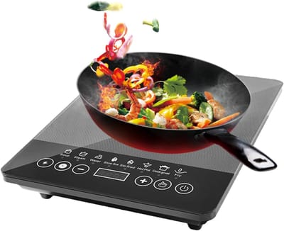 Inductie Kookplaat - Draagbare Kookplaat - Snel Koken - Universele Spanningsschakeling - 40W x 30H cm - Grijs