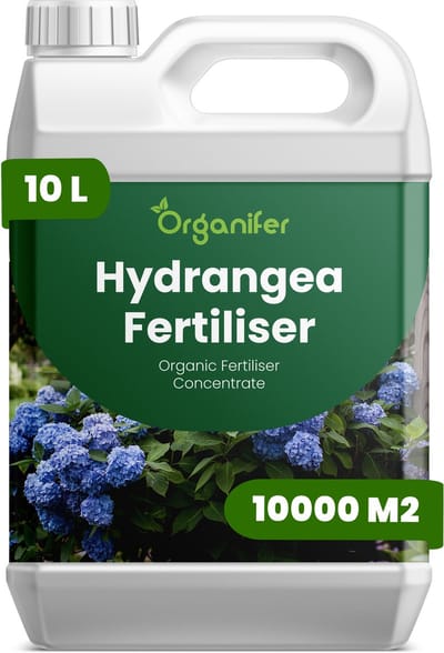 Vloeibare Meststof Voor Hortensia 10 L Voor 10000 M2 - Npk 2-1-8 - Knopvorming - Meer Bloemen - Sterke Bloemstructuur - Langdurige Bloei - Sterk Wortelstelsel - Stressbestendig - Rijke Bladkleur- Seizoensvitaliteit - Evenwichtige Groei - Organifer