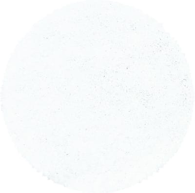 Flycarpets Azure Vloerkleed Rond - Wit - Hoogpolig - 80x80 cm