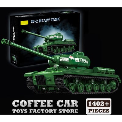 NIEUWE Zware Tank Bouwstenen IS-2 Klassieke Serie MOC Blokken T34-85 WW2 Pantserwagen Speelgoed Cadeau voor Volwassenen Kinderen black