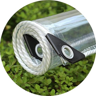 Zwaar Belastbaar Zeil - Afdekzeil Waterdicht - Buiten Beschermen - Transparant PVC Materiaal - 1.9x1.5m - Transparant