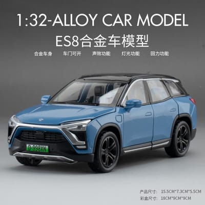 1:32 Schaal Nio Es8 Legering Voertuigen Model Diecasts Metaal Nieuwe Energie Auto Model Simulatie Geluid En Licht Kinder Speelgoed Cadeaus