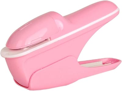 Nietloze nietmachine - Nietvrije nietmachine Papierbinder - Documenten binden - Milieuvriendelijk en veilig - 8 vellen - Roze