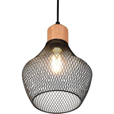Reality Leuchten Hanglamp Valeria met roosterkap, Ø 18 cm