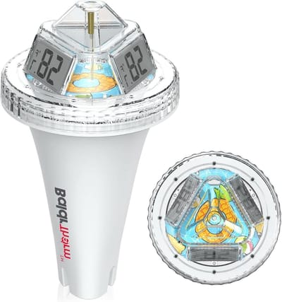 Zwembadthermometer Digitaal - Zwevende Thermometer - Water Temperatuur Meten - 360 Graden Aflezing - Anti-condens Display