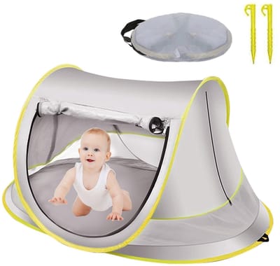 Dailygoods - Pop-up Strandtent met UV-bescherming en Muggennet - Draagbaar en Opvouwbaar
