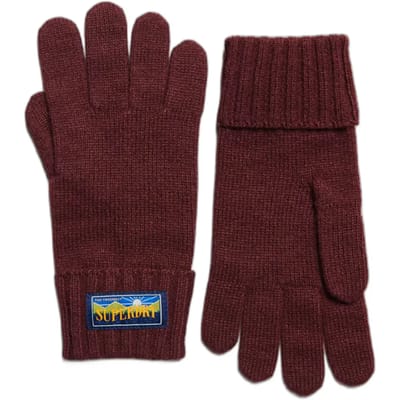 Superdry Radar Handschoenen van Wolmix Paars Grootte: S/M