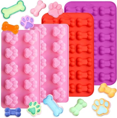 Solidchoice - Silicone Bakmat voor Hondenkoekjes, Set van 4 Stuks