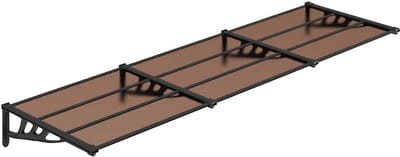 Grote Deurluifel 297,5x90 cm Zwart Polycarbonaat voor Deur en Raam