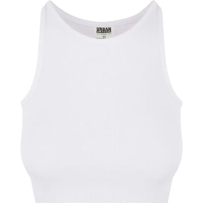 Urban Classics - Organic Rib Crop top - XS - Wit/Wit