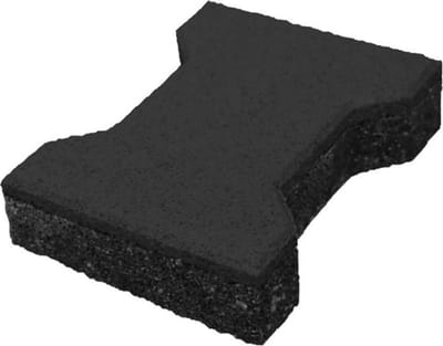 IVOL Rubber klinkers - 43 mm - zwart - 1 m² - per 36 stuks