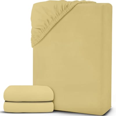 ApexArte® Matrasovertrek 160x200 - Dekbedovertrek - Hoeslaken - Matrasbeschermer - Extra Zacht - Geel