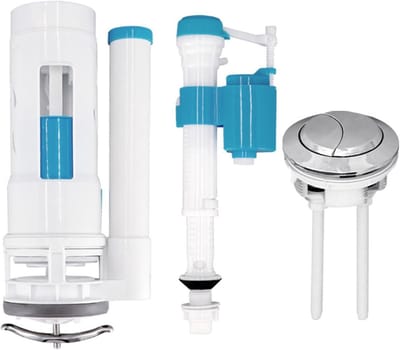 Toilet reparatieset - Spoelonderdelen watertank - Toilet reparatie - Hoge druk instelling - 28 cm lengte - Blauw