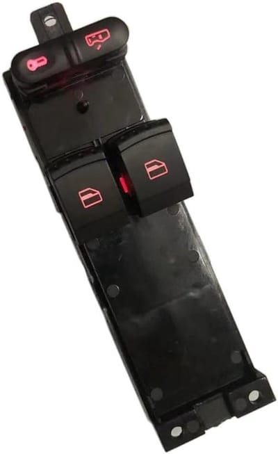 Elektrische Raamschakelaar - Hoofdschakelaar Raambediening - Auto Onderhoud - Directe Vervanging - 1 x 1 x 1 cm - Zwart