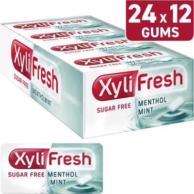 Xylifresh Mentholmint Suikervrije Kauwgomt 1x(24x18g)