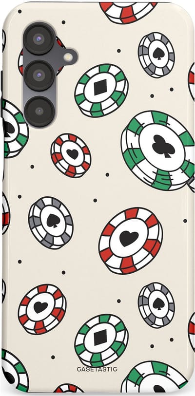 Casetastic Hoesje Geschikt voor Samsung A16 - Stijlvolle Beschermende Duo-layer Case - Casino Chips Patroon