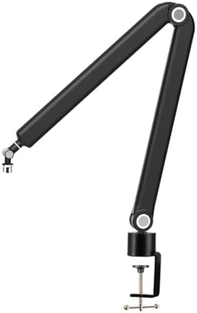 PromoHome Microfoonarm met tafelbevestiging - 360 graden zwenkarm - optionele hoogteverstelling en adapter van 3/8 naar 5/8 voor studio-uitrusting
