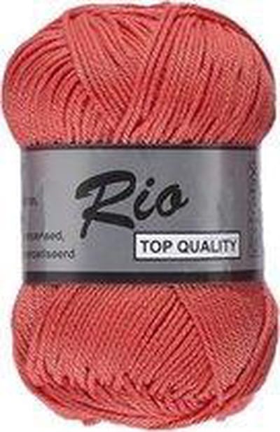Lammy yarns Rio katoen garen - donker zalm (720) - naald 3 a 3,5mm - 10 bollen